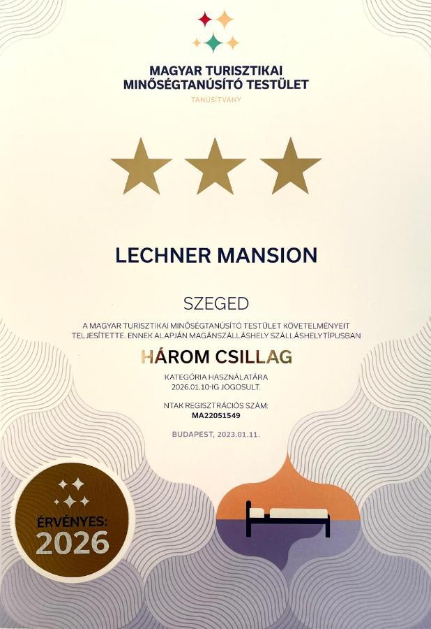 塞格德Lechner Mansion公寓 外观 照片